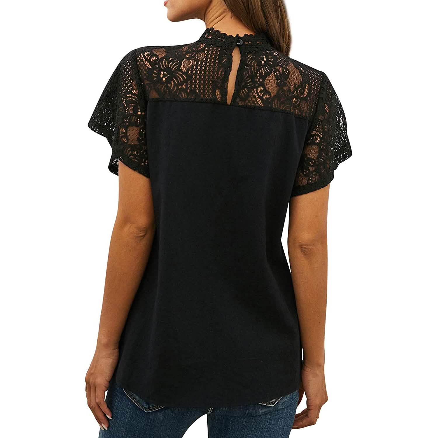 Women's Cute Lace Shirt Top T-Shirt