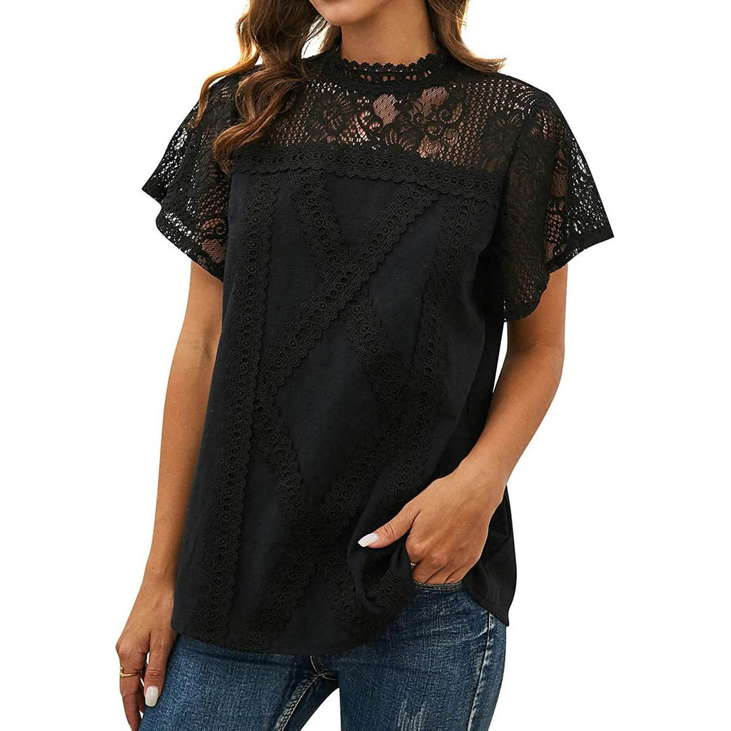 Women's Cute Lace Shirt Top T-Shirt